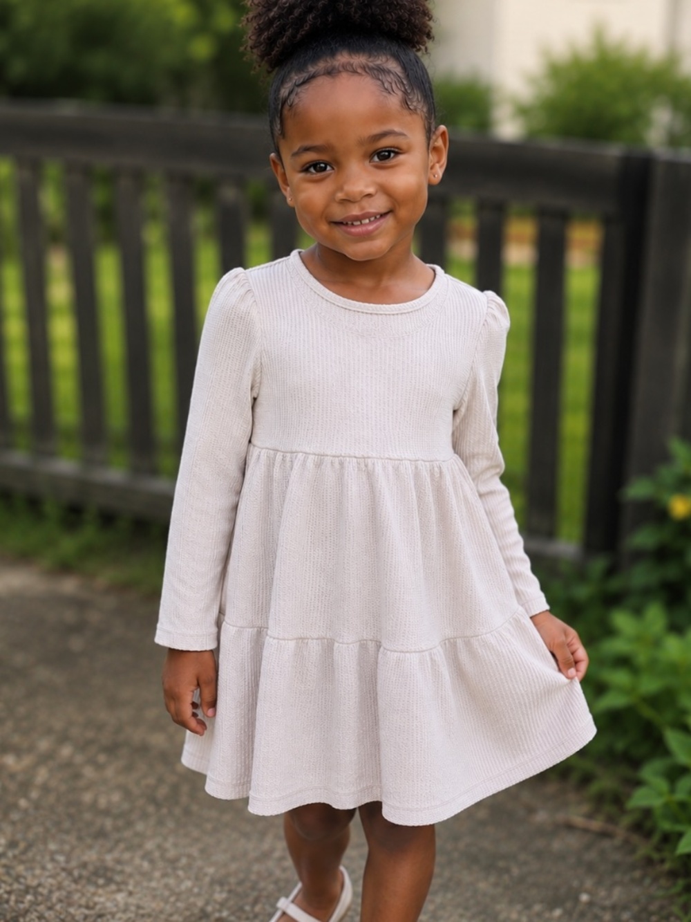 Classic Cream Tiered Dress